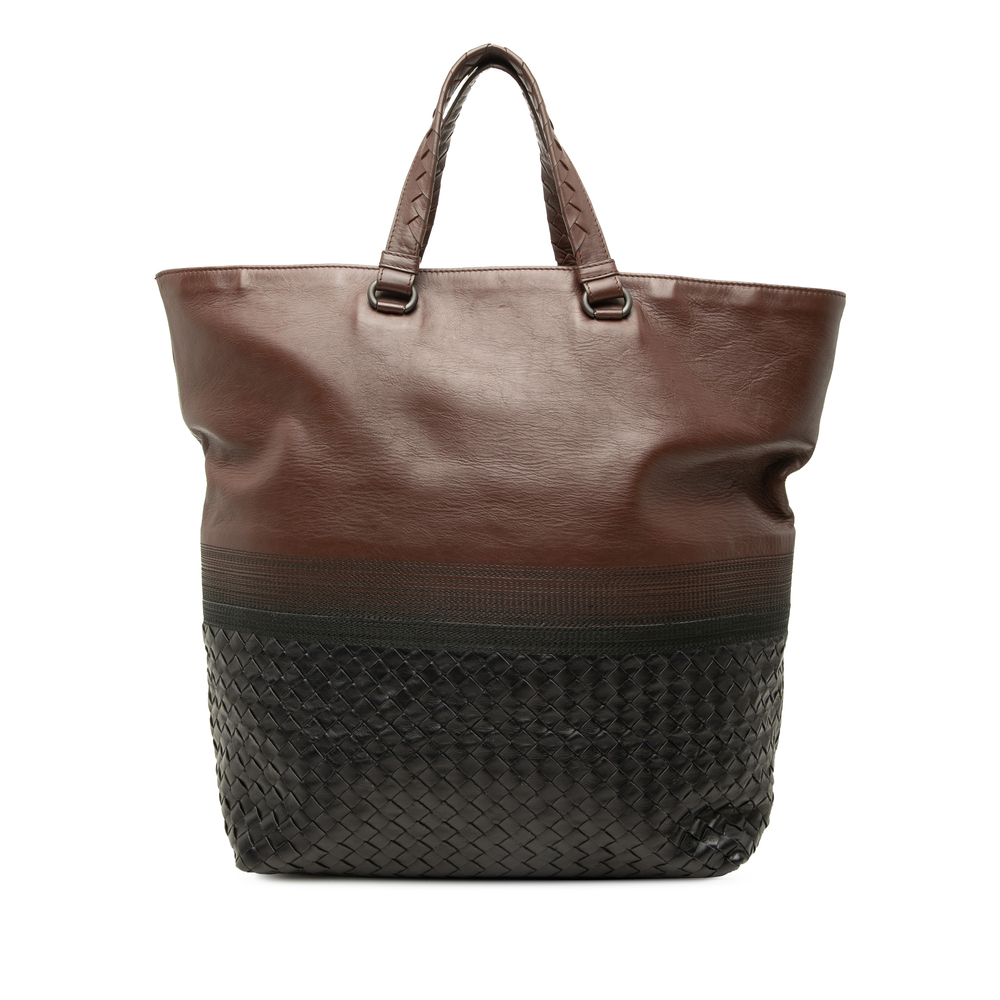 Pre-Loved Bottega Veneta Bicolor Nappa Intrecciato Tote